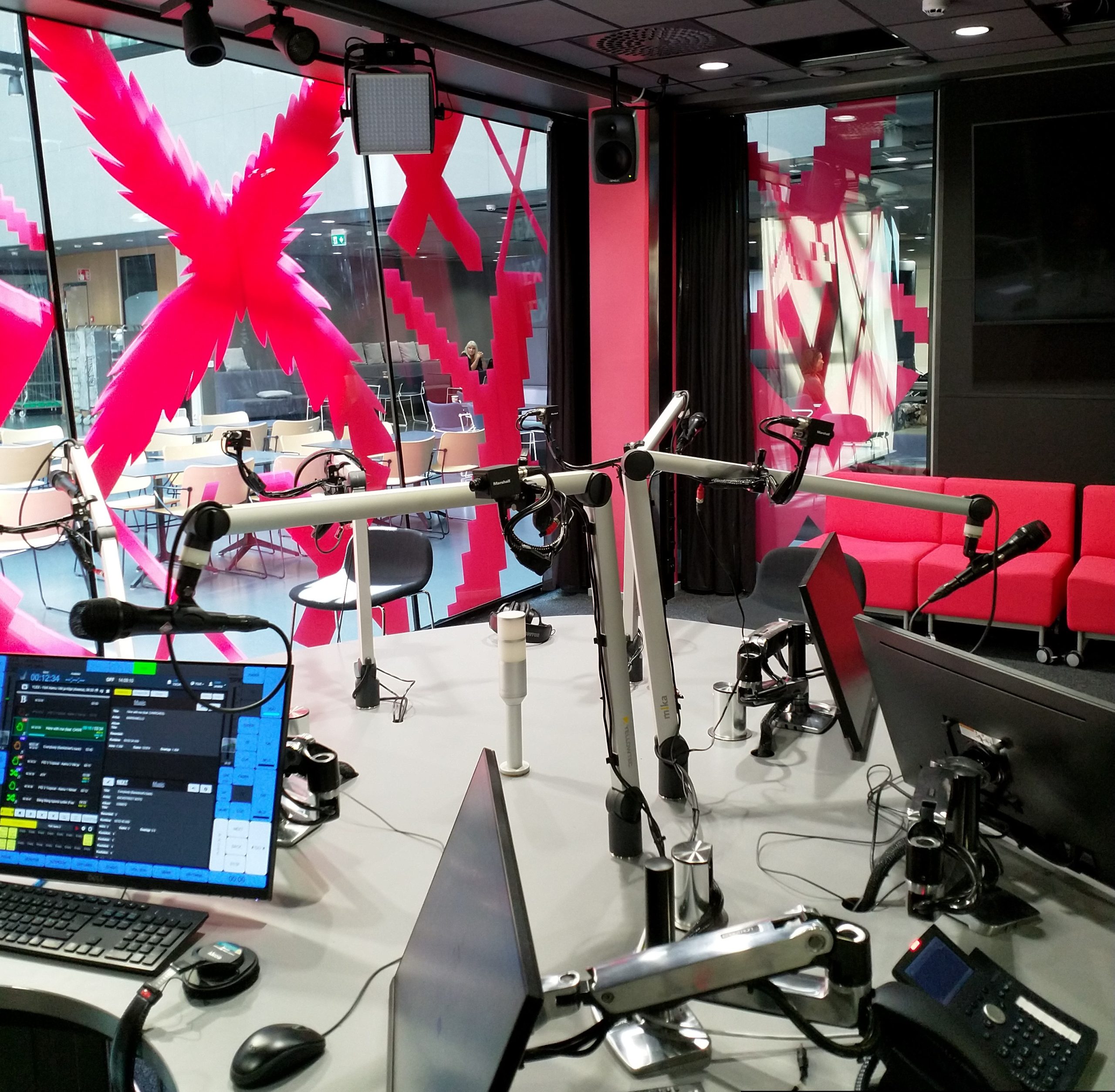 YLE X radio studio with Jutel RadioMan