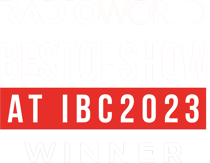 radio world bast of show 2023 winner badge.