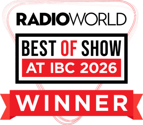 RadioWorld IBC2026 Best of Show winner badge.