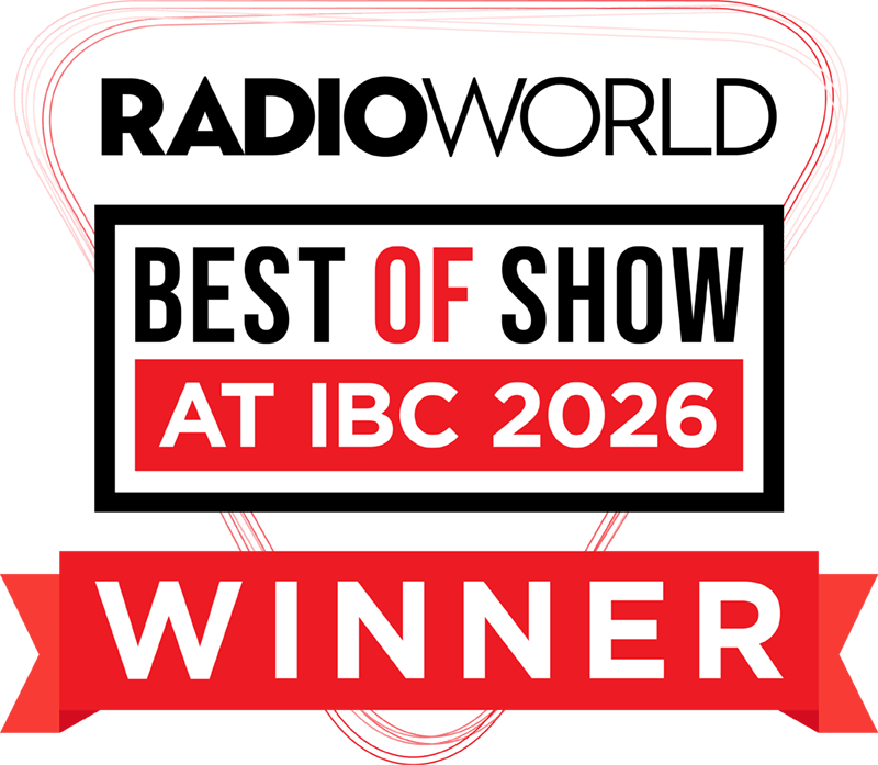 RadioWorld IBC2026 Best of Show winner badge.